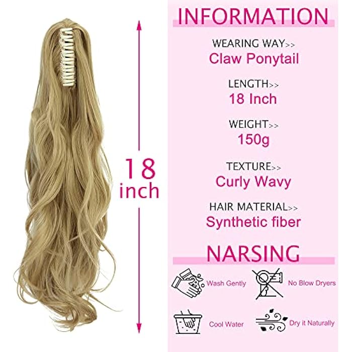 DILLARDS Saiti Long, Short Claw Ponytail Hair Extension (18In Curly) - Image 3